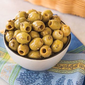 Picture of Barn Green PITTED w/Herbs(FR215)1/10lbs