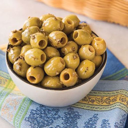 Picture of Barn Green PITTED w/Herbs(FR215)1/10lbs