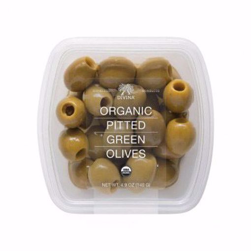 Picture of DELI CUP ORG.PITTED GREEN OLIVES(15270)6/8.5