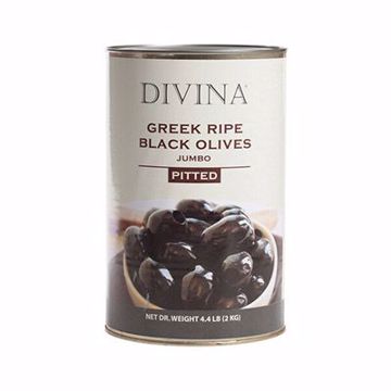 Picture of Greek Blk Olives Pitted Jumbo(60301) 3/4