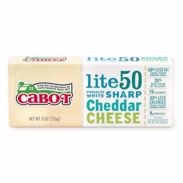 Picture of Cabot Cheddar 50% Light Bars Dairy 12/8 oz