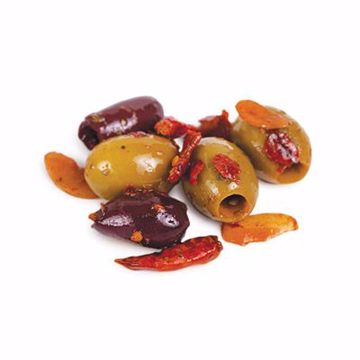Picture of Divina Olives Greek Mix Pitted with Crush Chili Kit 2/5 lb