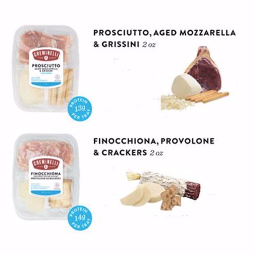 Picture of Creminelli Snack Tray Prosciutto, Mozzarella & Grissini 12/2 oz